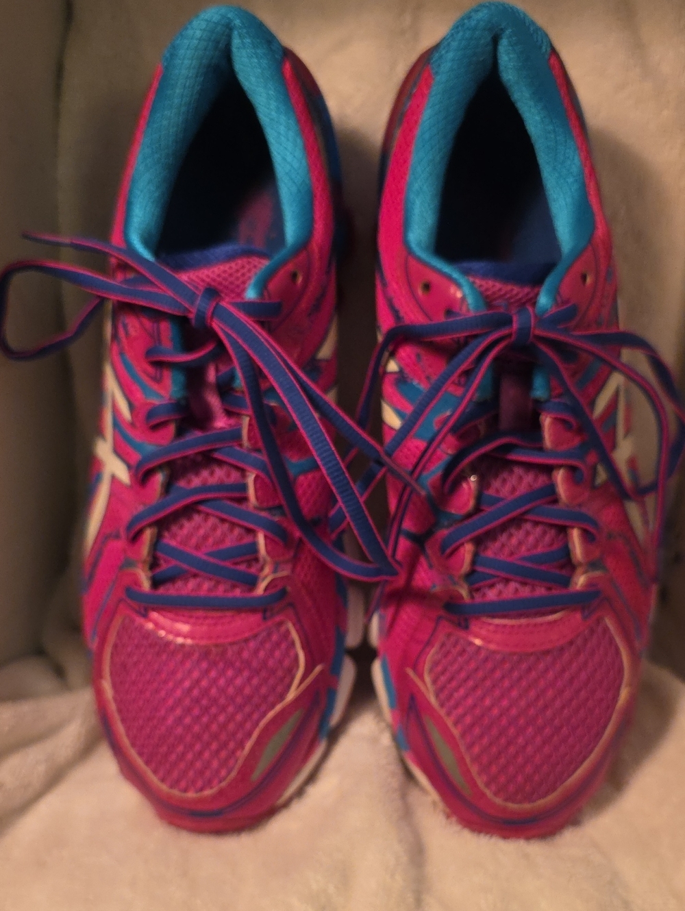 Asics Sendai 2 Pink and Teal Women's Athletic Running Shoes